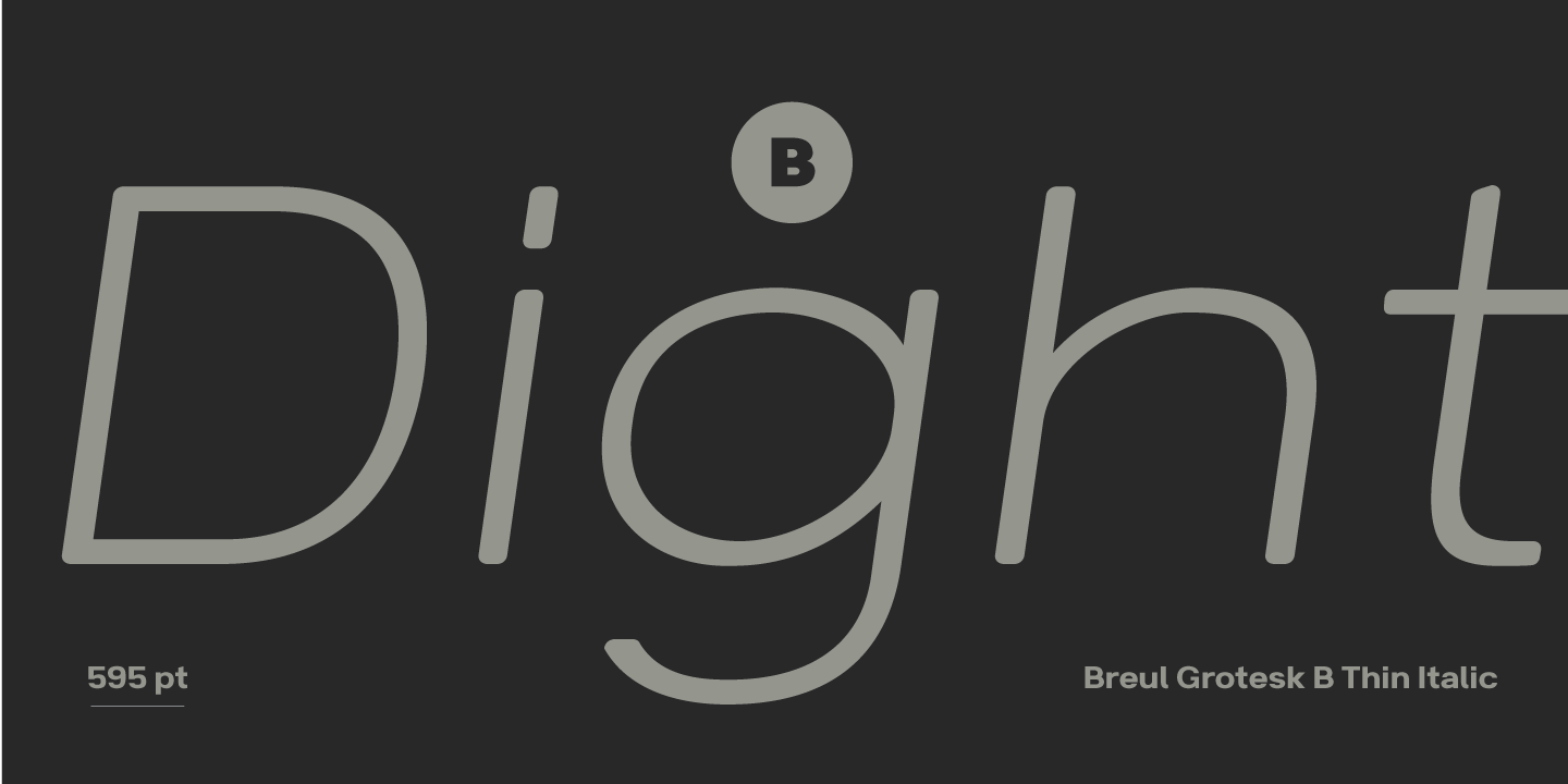 Breul Grotesk B Semi Light Italic Font preview